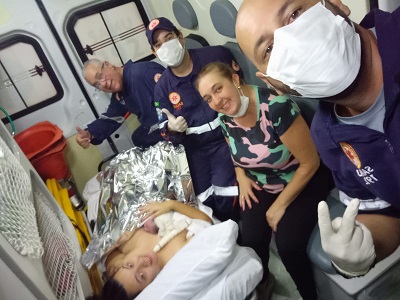 Bebê ‘apressadinha’ de Itapira nasce dentro da ambulância do SAMU