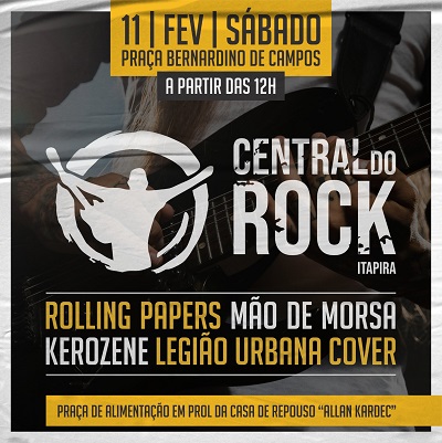 Amanhã é dia de rock de primeira na Praça Bernardino de Campos