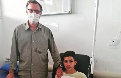Bellini visita vítima de acidente em parque de diversão