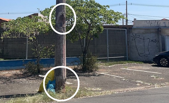 Poste ‘ZICADO’ da CPFL gera reclamação de moradores