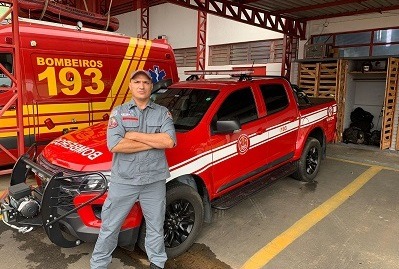 Caminhonete que era do GBVI já atua em incêndios com o Corpo de Bombeiros