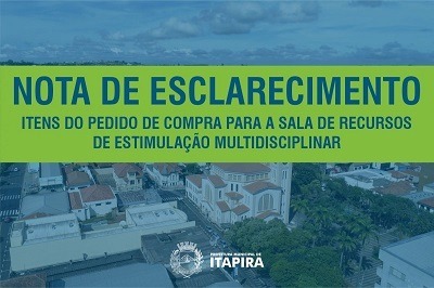 Prefeitura esclarece compra de itens para ‘Sala de Estimulação Multidisciplinar’