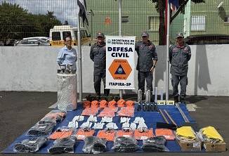 Defesa Civil recebe kits para encarar os desastres naturais
