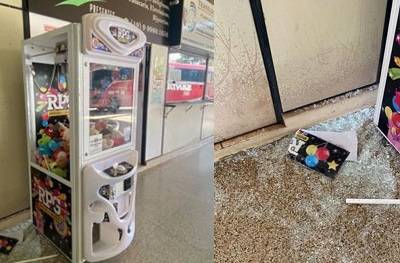 Até bicho de pelúcia dentro de máquina é ‘atacado’ em Itapira