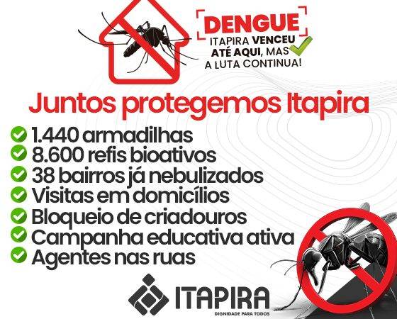 Dengue, Itapira venceu até aqui, mas a luta continua!!!