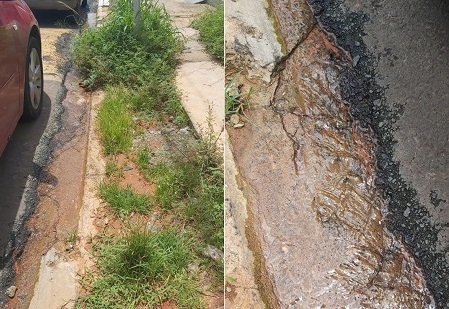 Água tratada escorre há 4 semanas em rua do Penhão