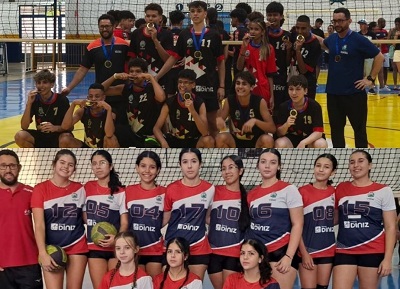 Vôlei Sub15: masculino é campeão e feminino fica com o vice