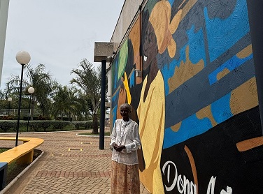 Mural presta homenagem a dona Antônia, uma das fundadoras da Ascorsi