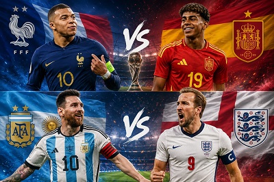 Copa do Mundo 2026: semifinais definidas